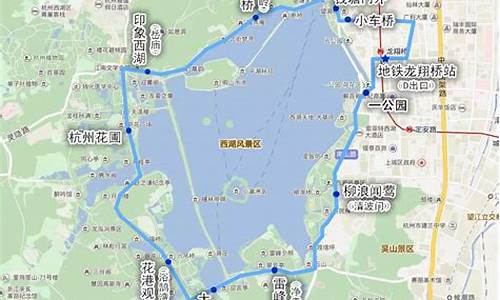 杭州西湖旅游路线图简笔画简单_杭州西湖旅