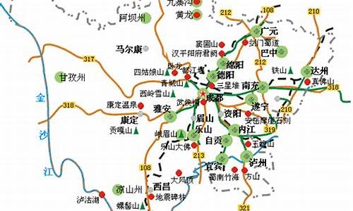 四川旅游景点线路图_四川旅游景点线路图高清